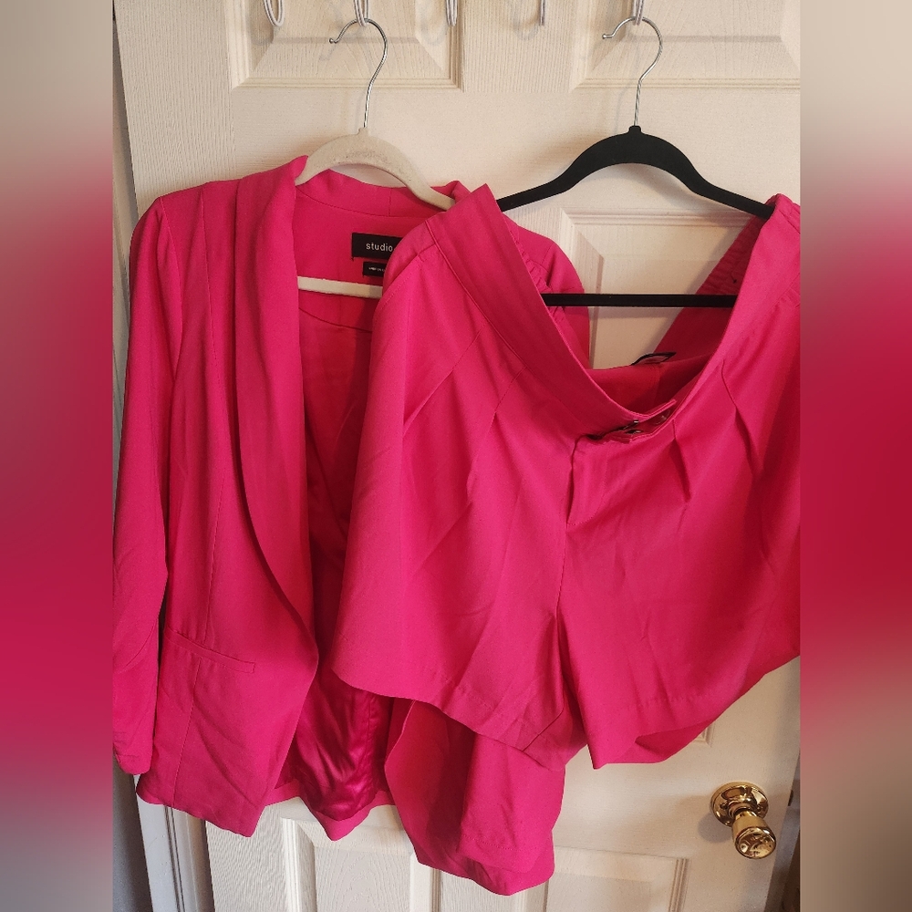 Vibrant Pink Suit With Shorts!